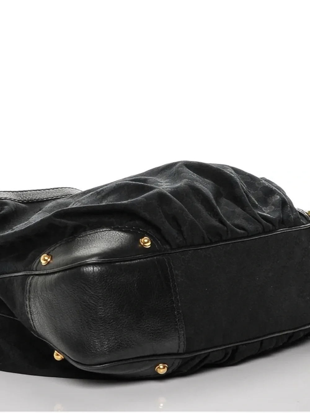 Gucci Monogram Large Jockey Hobo Black